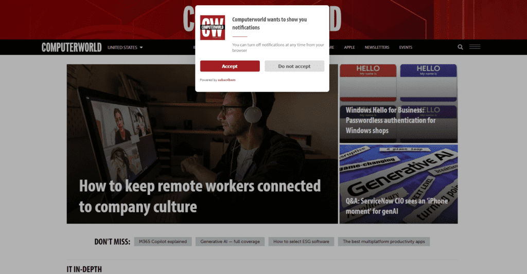ComputerWorld Website Screenshot